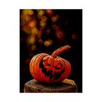 Spooky Pumpkin Nightmare Halloween Vertical Art Prints Seasonal Wall Decor