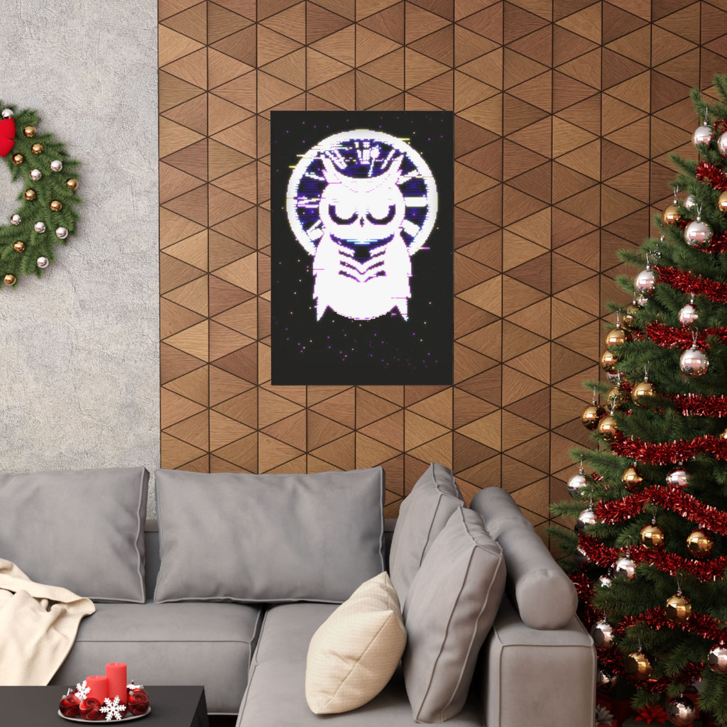 Owl of Time Poster - Surreal Clock Owl Art Print