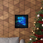 Vibrant Data Cube Matte Vertical Poster - Stunning Digital Art for Home Decor