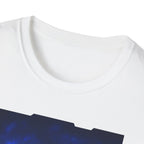 Cosmic Frosted City Skyline Graphic Tee - Night Cityscape Shirt