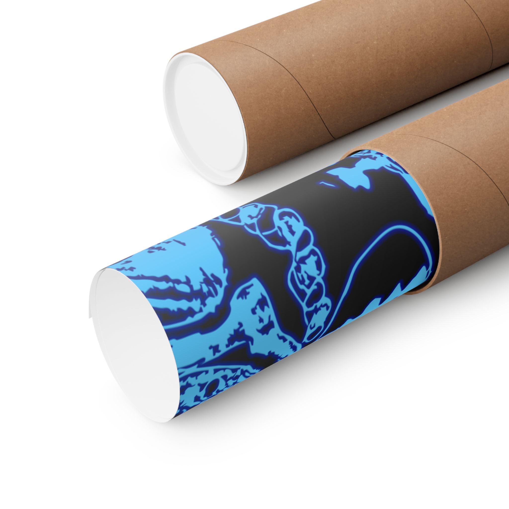 Doodles of a Lost Mind Poster - Cyan Sketchbook Doodle Art Print