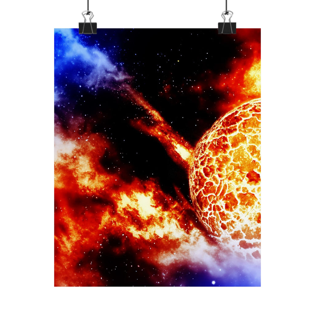 Solar Blast Poster - Cosmic Nebula Space Art Print