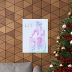 Lit Thinker Poster - Psychedelic Abstract Portrait Art Print