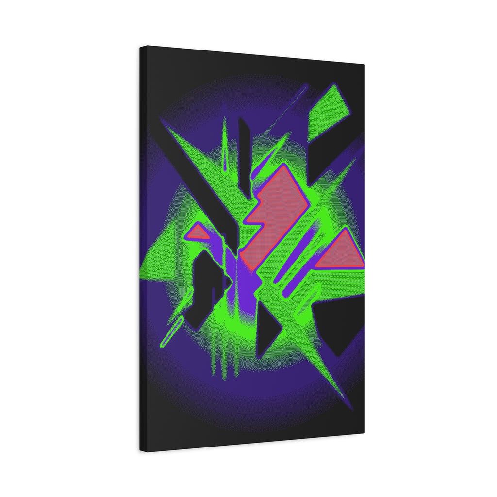 90s Paranoia Canvas Wall Art - Grunge Glitch Trippy Decor