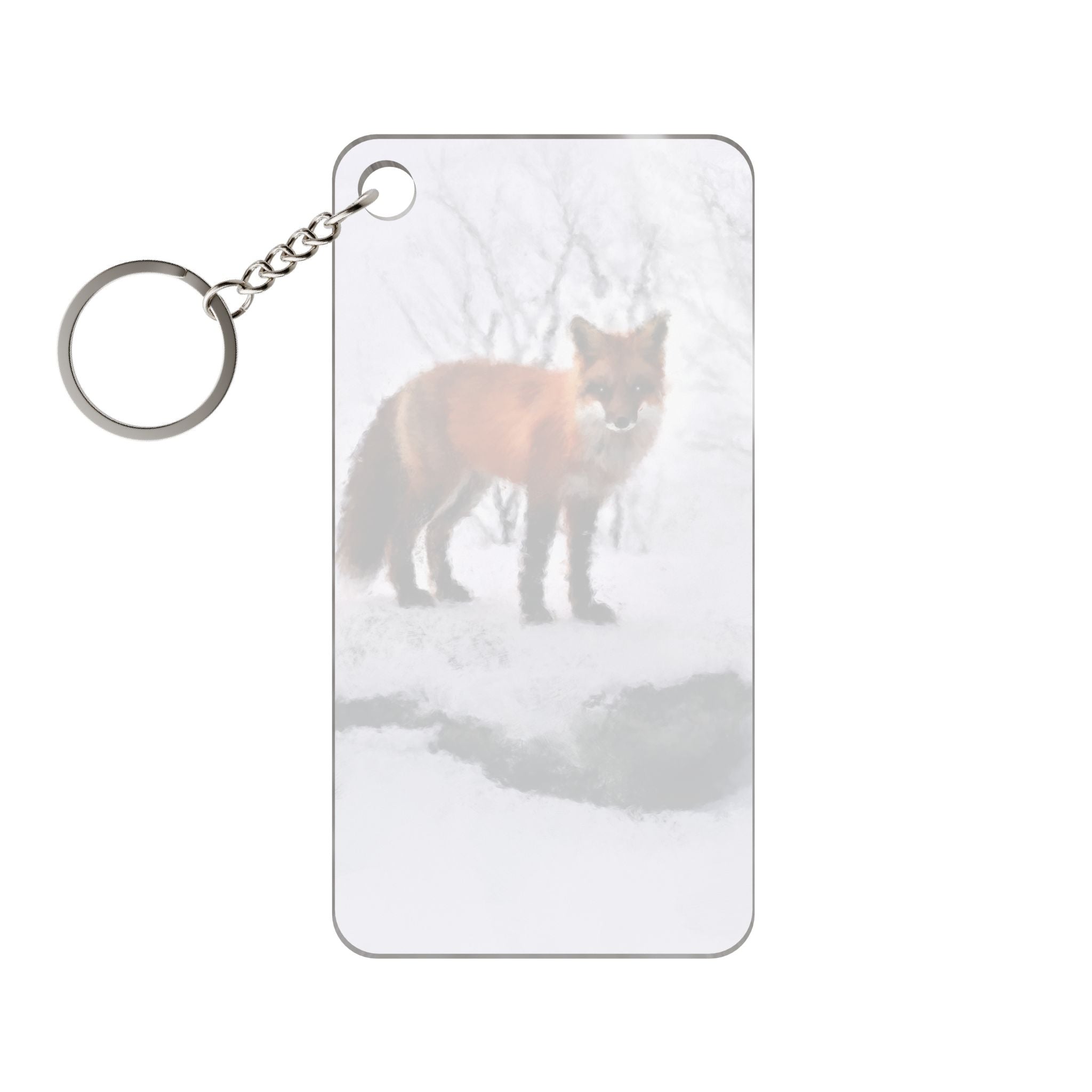 Sprit of The Fox Painting Acrylic Charm Keychain