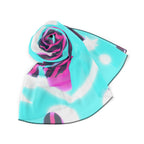 Glow Up Crt Art Scarf - Neon Blue Pink Abstract Shawl
