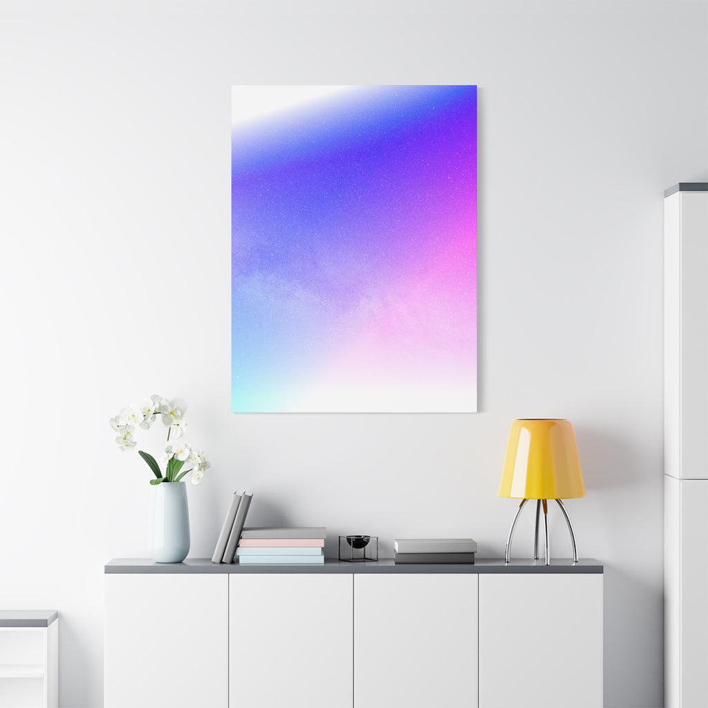 Starfield Space Galaxy Canvas Wall Art - Cosmic Purple Decor