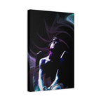 Skybound Canvas Wall Art - Surreal Angel Figure in the Clouds
