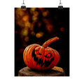 Spooky Pumpkin Nightmare Halloween Vertical Art Prints Seasonal Wall Decor
