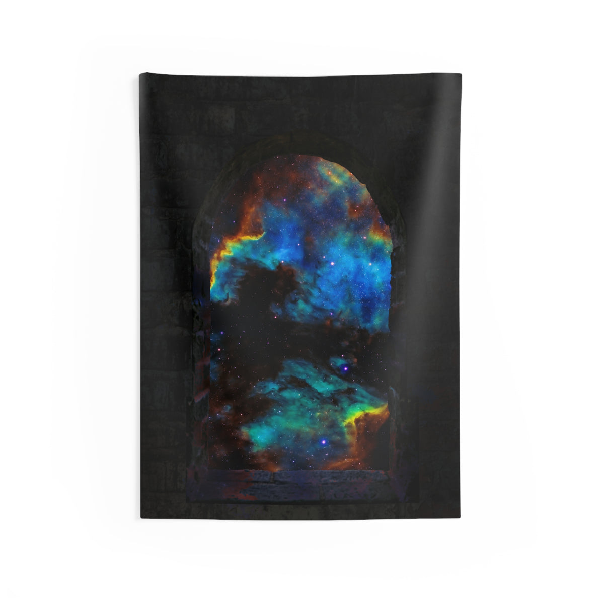 Stellar Castle Window Tapestry - Galaxy Cosmos Wall Hanging
