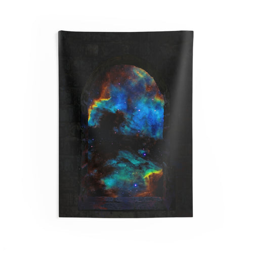 Stellar Castle Window Tapestry - Galaxy Cosmos Wall Hanging