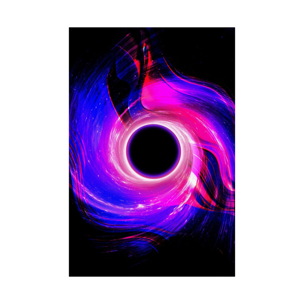 Purple Pink Wormhole Poster - Special Edition Cosmic Vortex Art