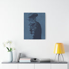 Grey Tabby Cat Canvas Wall Art - Cute Pet Portrait Decor