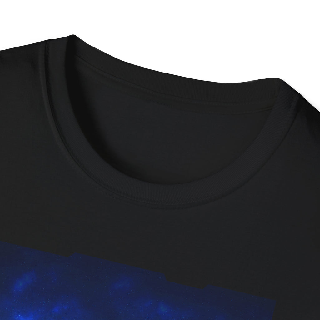 Cosmic Frosted City Skyline Graphic Tee - Night Cityscape Shirt