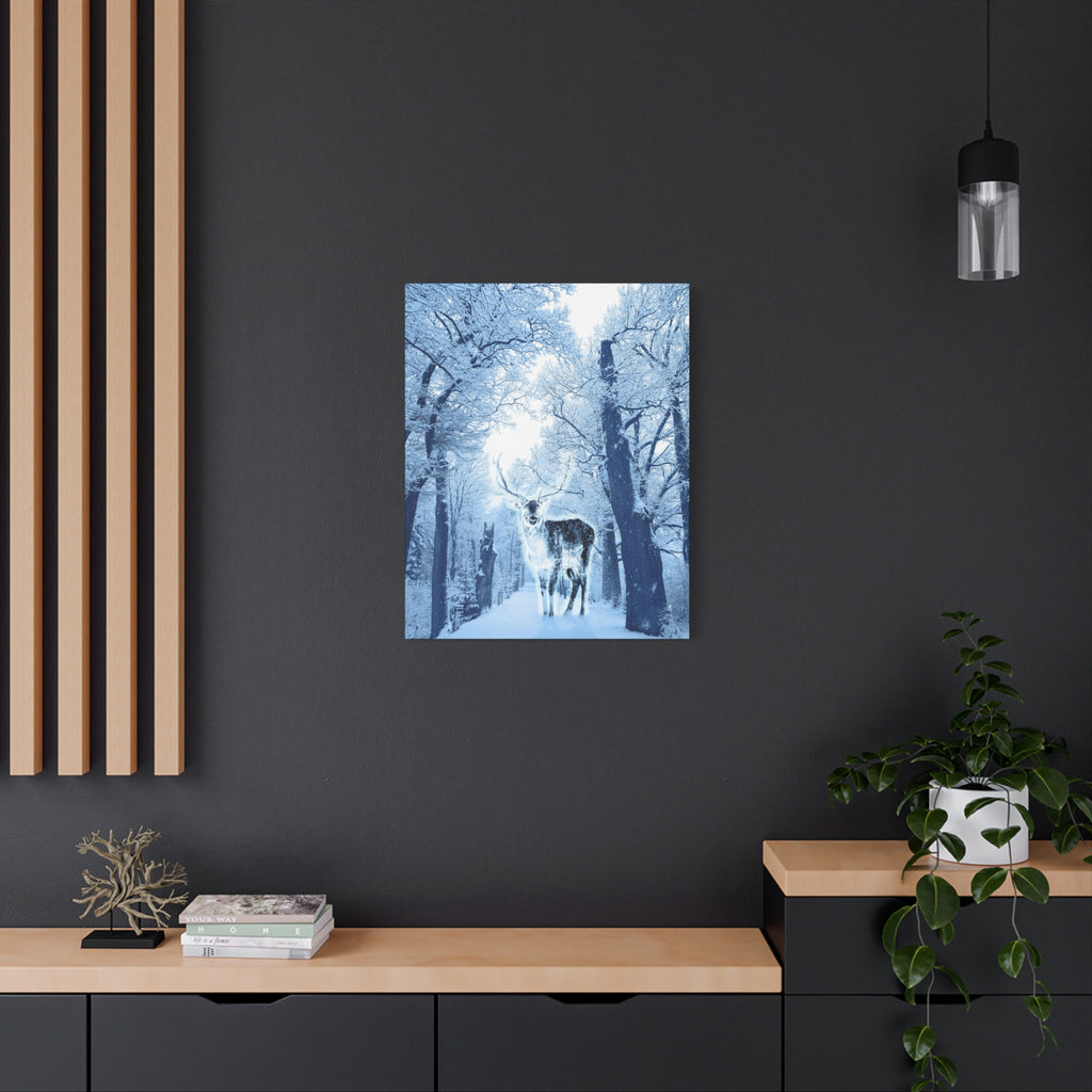 Cosmic Deer Canvas Wall Art - Celestial Animal Decor