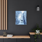 Cosmic Deer Canvas Wall Art - Celestial Animal Decor
