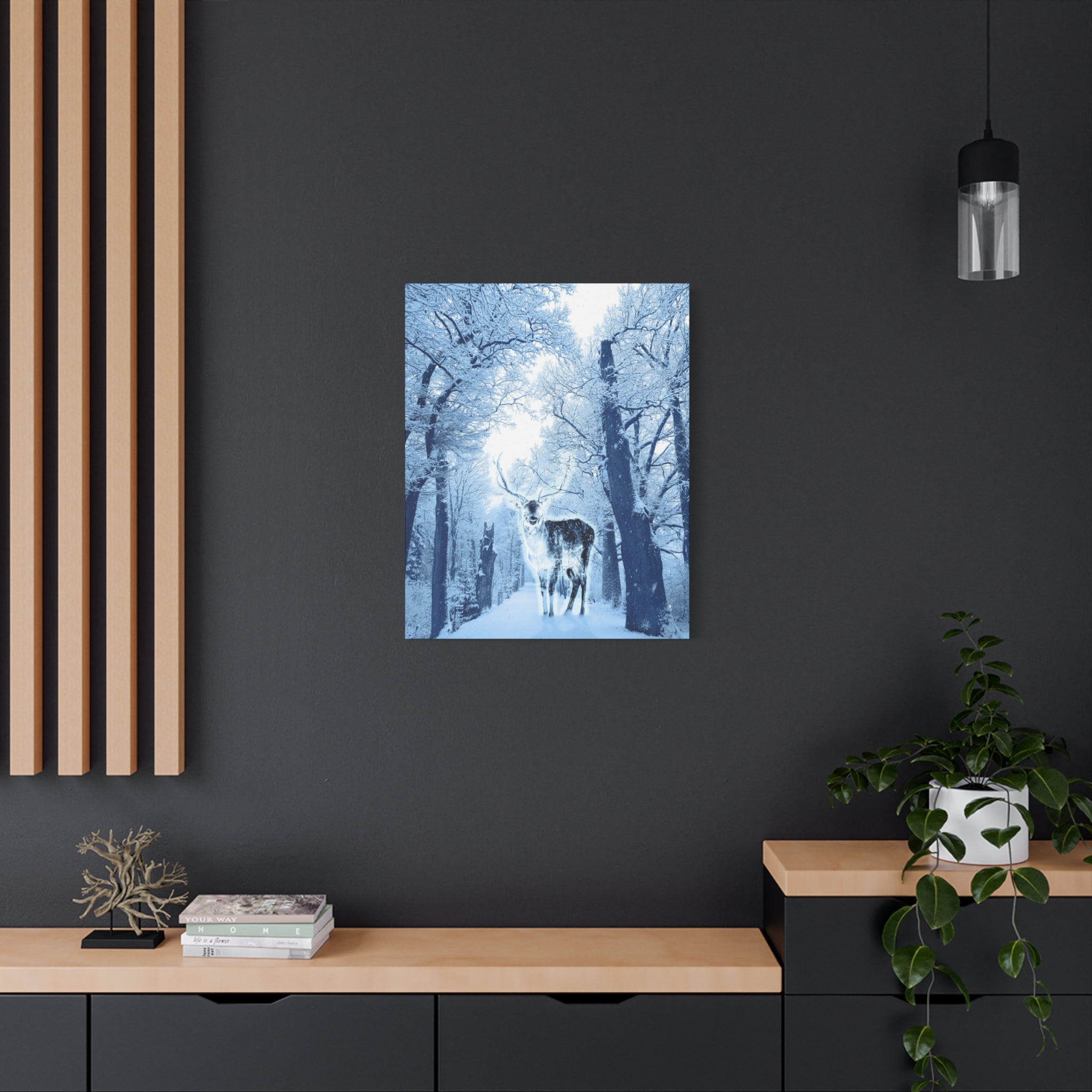 Cosmic Deer Canvas Wall Art - Celestial Animal Decor