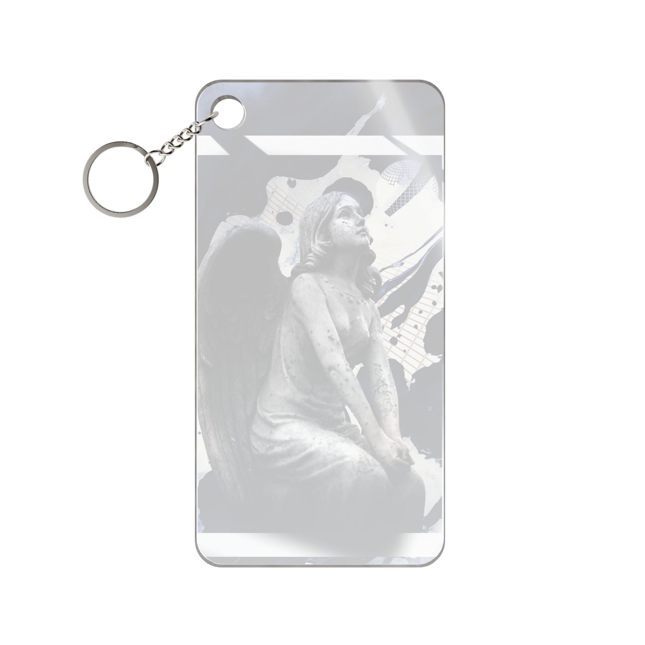 Stone Angel Acrylic Charm Keychain