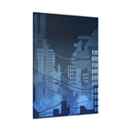 City Lights Nightscape Canvas Wall Art - Luminous Skyline Decor
