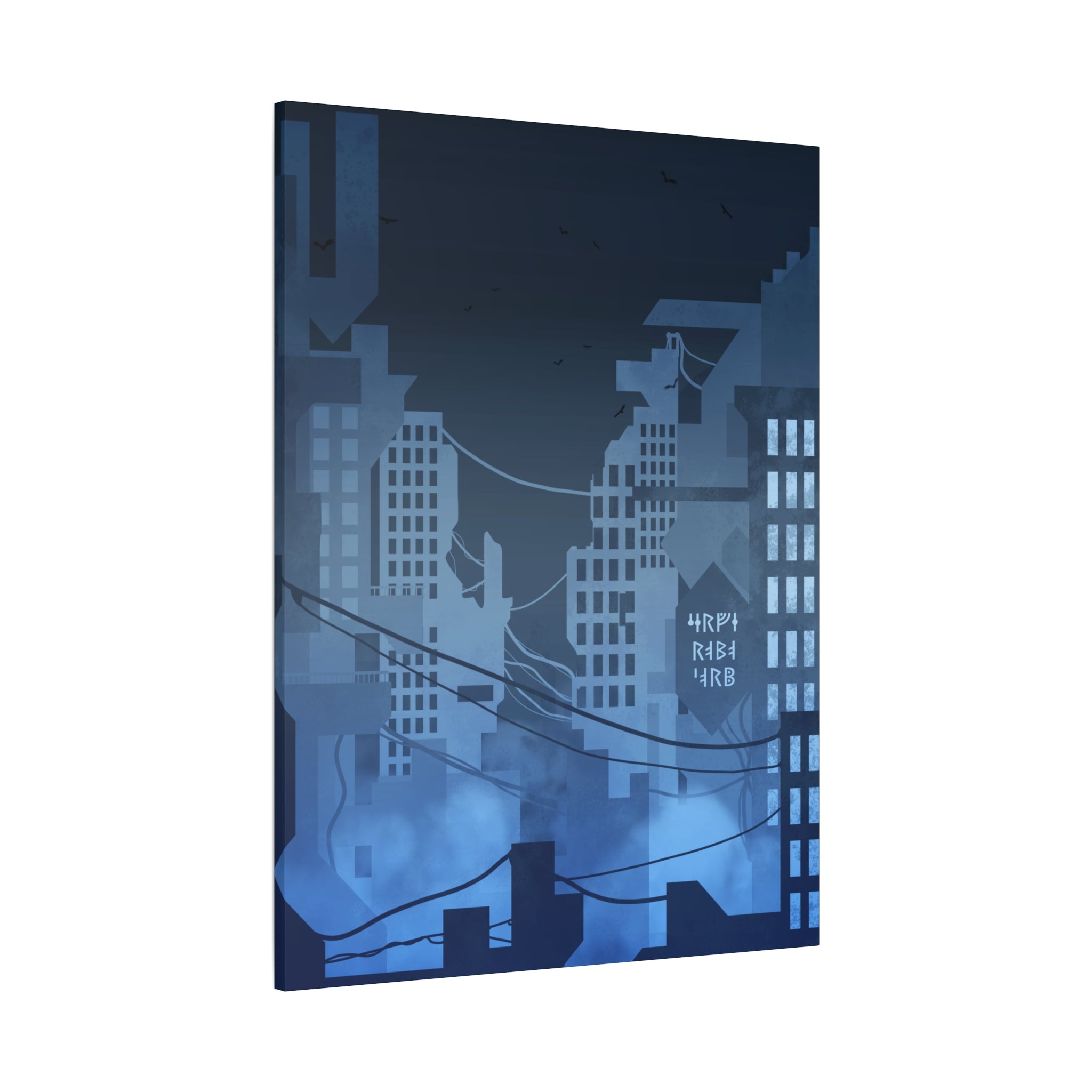 City Lights Nightscape Canvas Wall Art - Luminous Skyline Decor