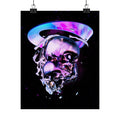 Melted Skeleton Skulls Poster Print - Gothic Cosmic Skull Art
