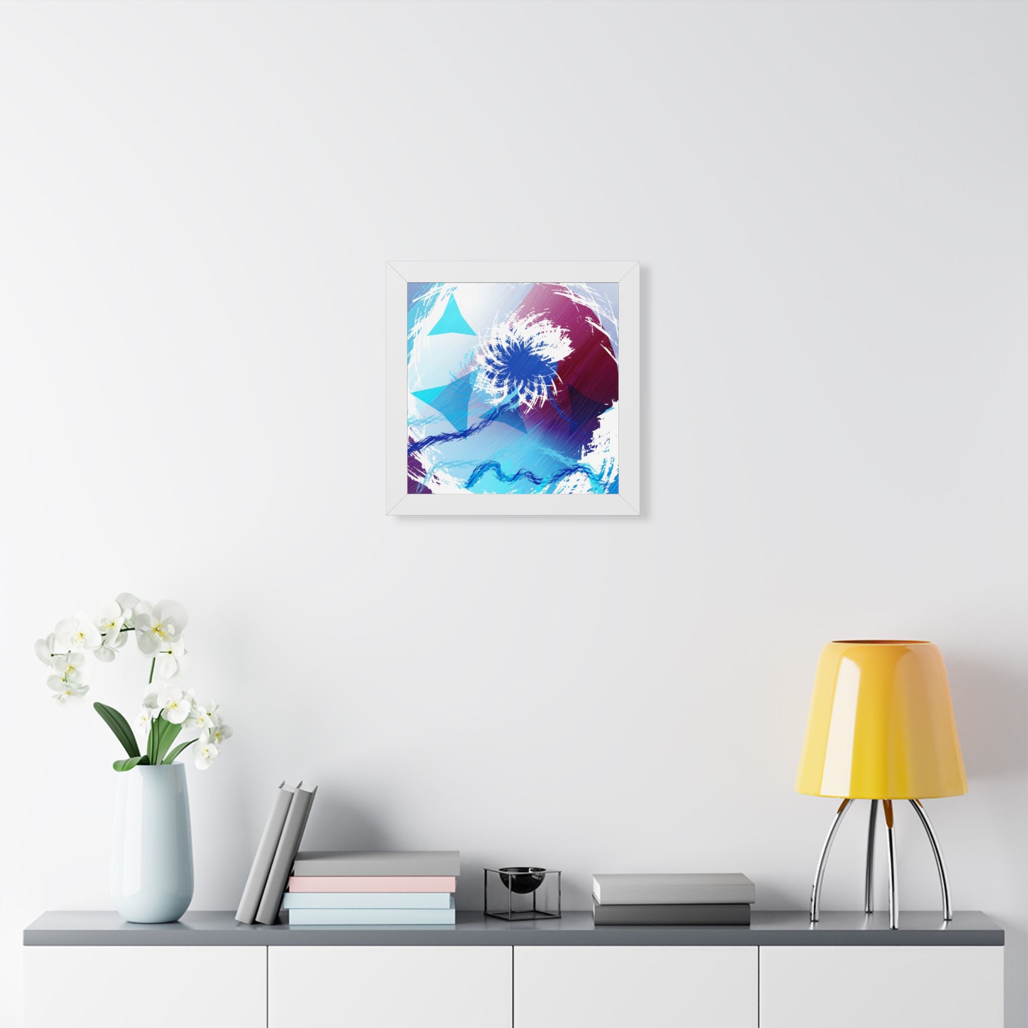 Geometry Portal Framed Poster - Modern Abstract Sci-Fi Wall Art