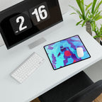 Retro Ice Cave Desk Mat - Glacial Frozen World Mouse Pad