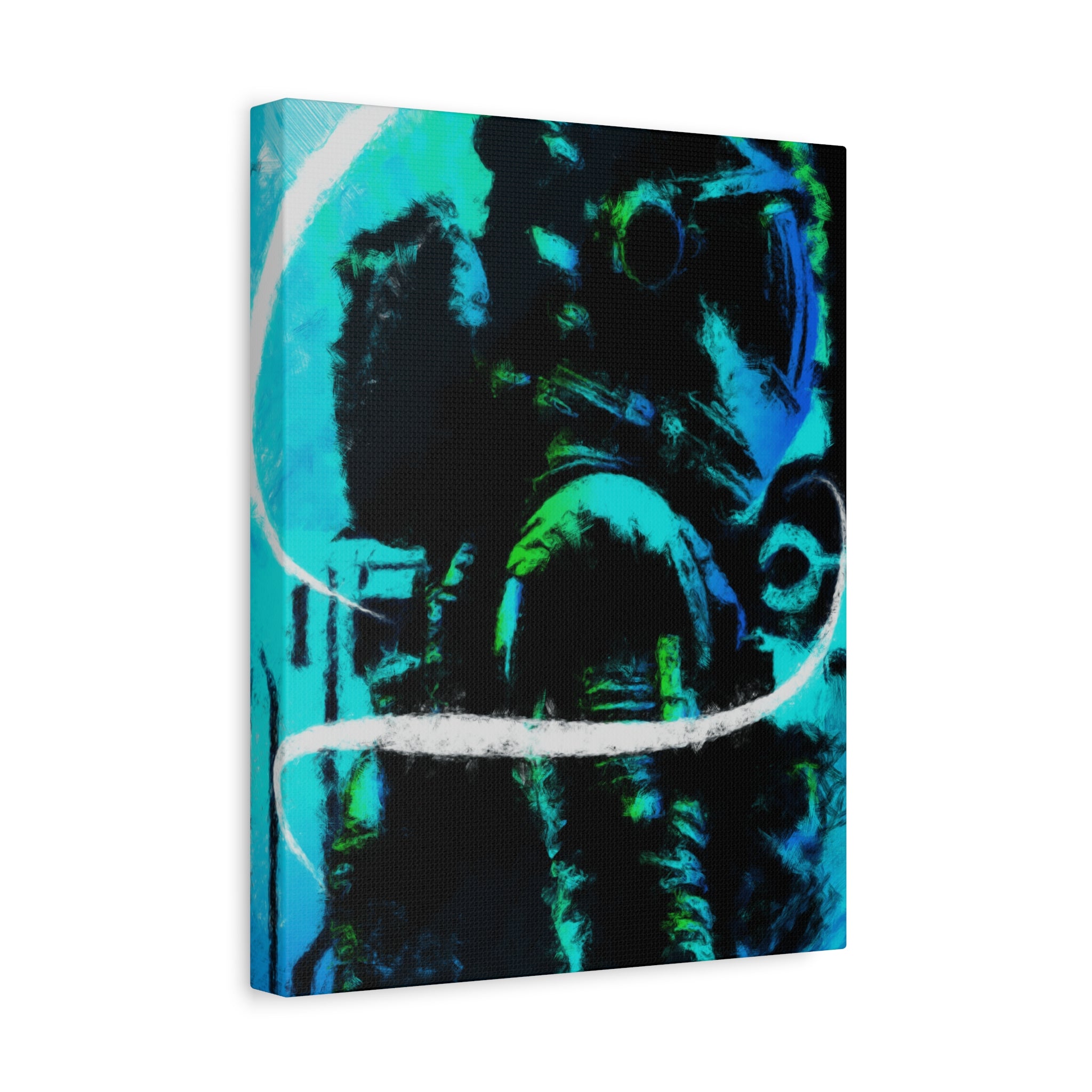Grunge Space Man Canvas Art - Urban Graffiti Astronaut Decor