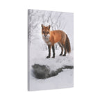Spirit of the Fox Canvas Wall Art - Psychedelic Geometric Wildlife Decor