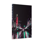 Cyberpunk Slick Street Canvas Wall Art - Neon Alley Decor