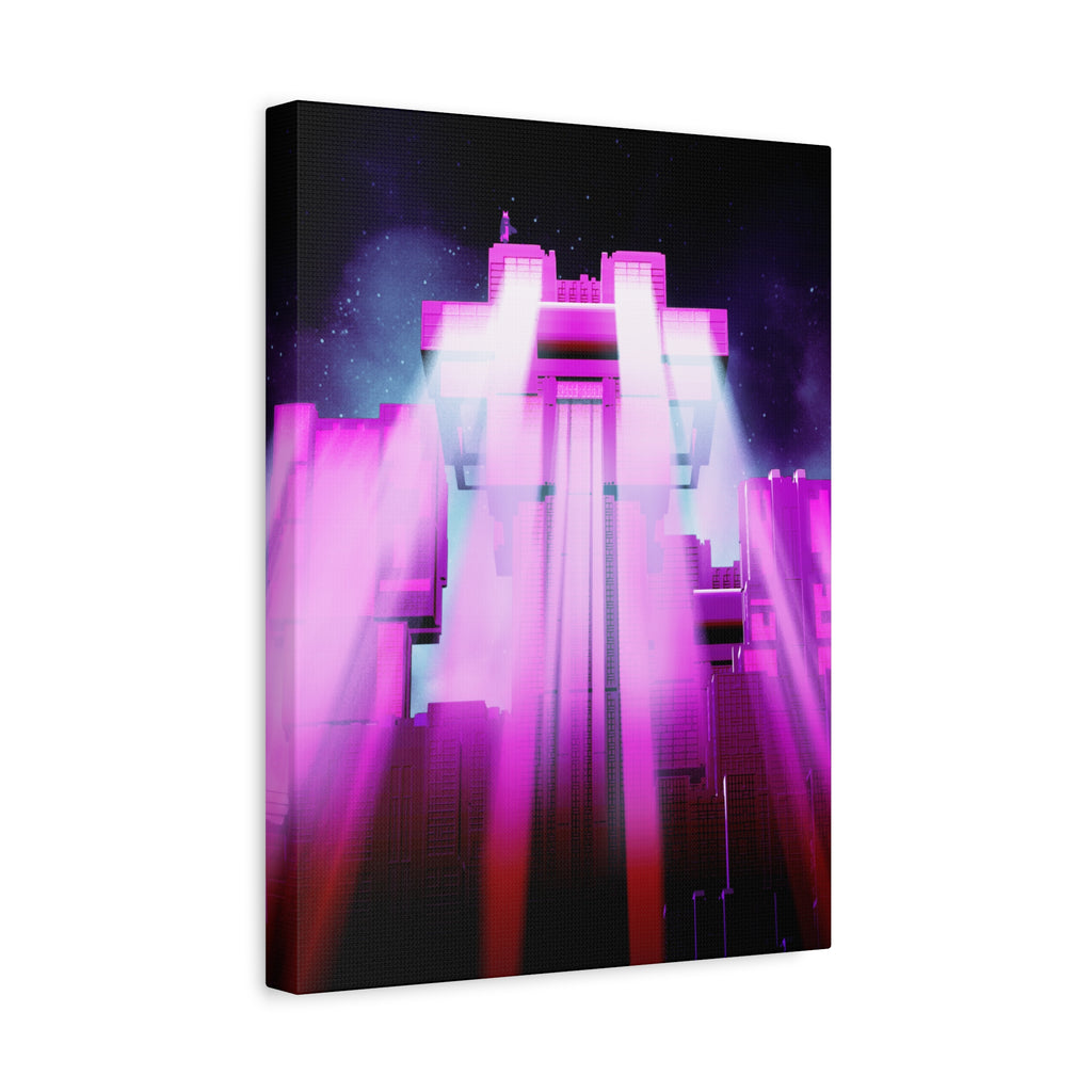 The City of Lights Vibrant Cityscape Canvas Art | Modern Neon Urban Skyline Wall Decor