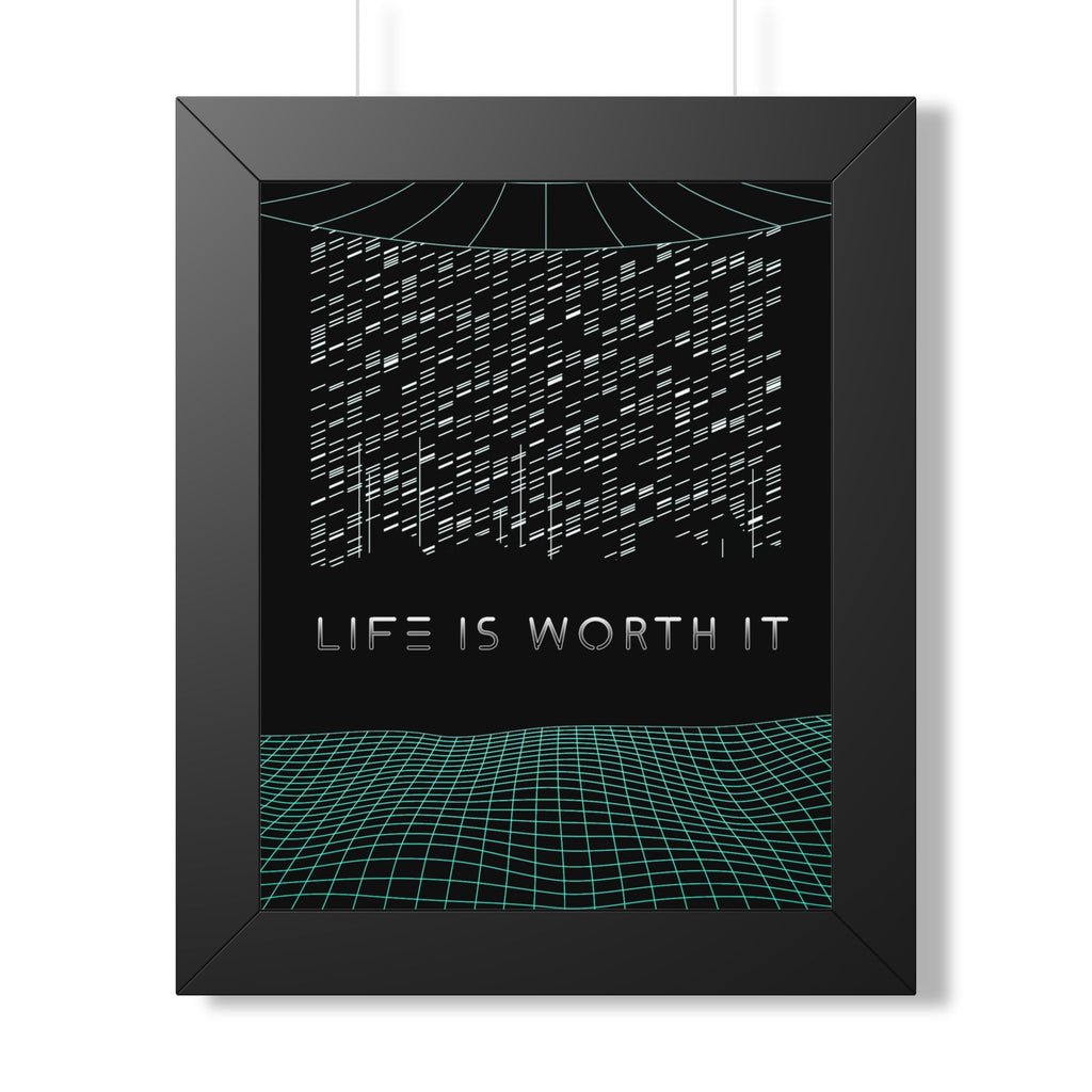 Life Is Worth It Framed Poster - Modern Symbolic Wall Art