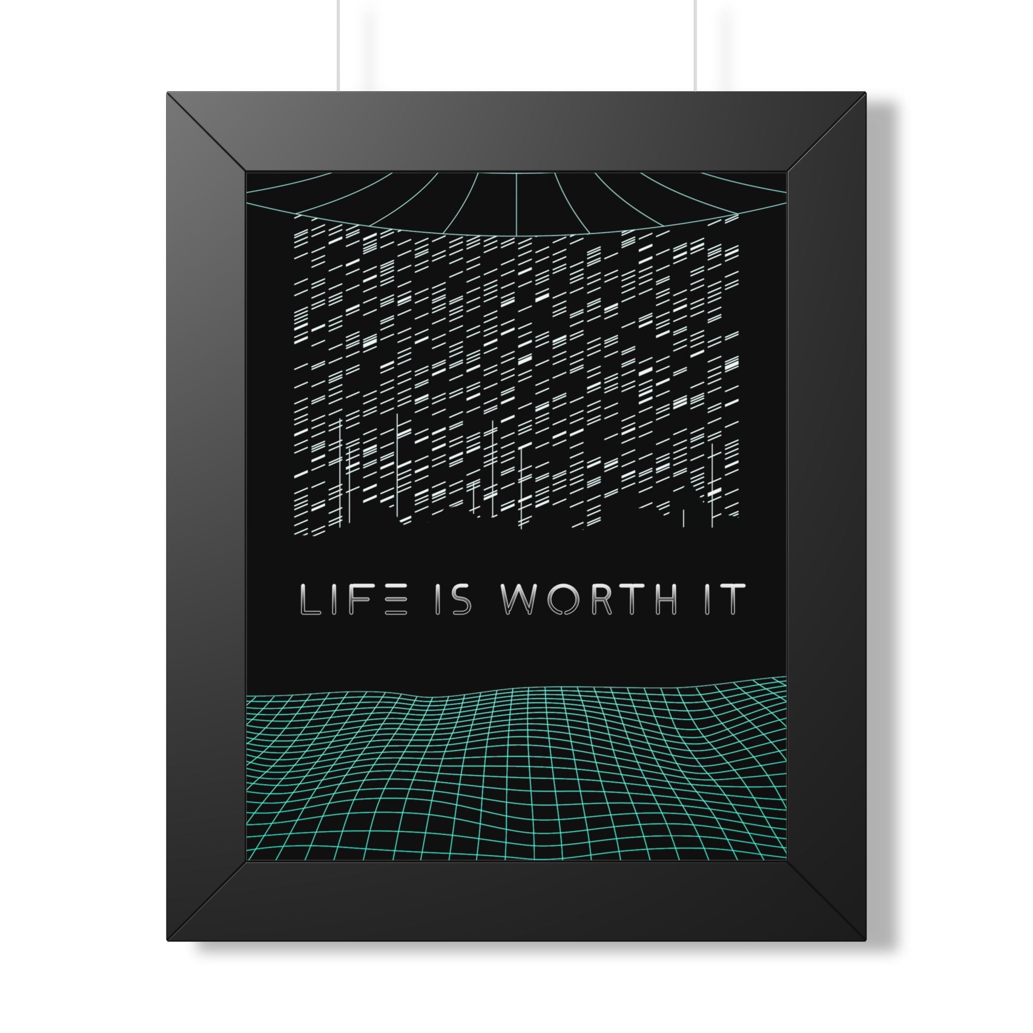 Life Is Worth It Framed Poster - Modern Symbolic Wall Art