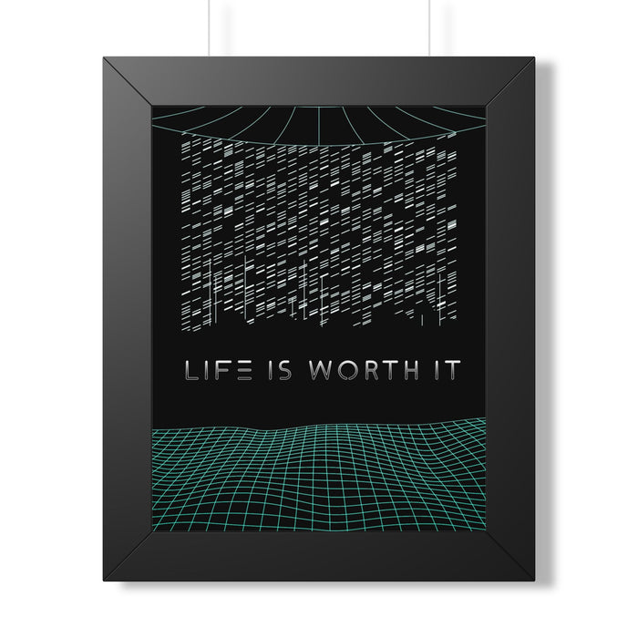 Life Is Worth It Framed Poster - Modern Symbolic Wall Art
