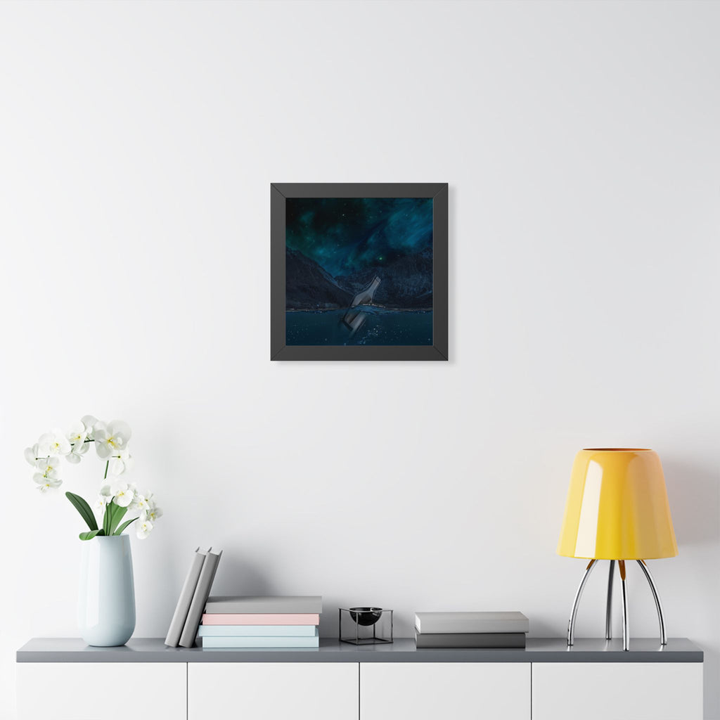 Message in a Bottle Framed Poster - Mystical Ocean Wall Art