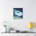 Sunset Space Mountains Canvas Art | Retro Vaporwave Galactic Landscape Wall Decor