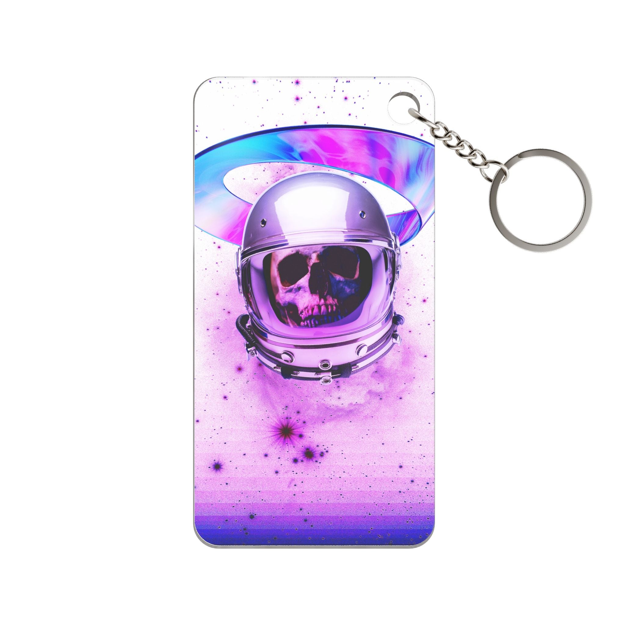 Astronaut Skeleton Skull Keychain - Cosmic Acrylic Charm