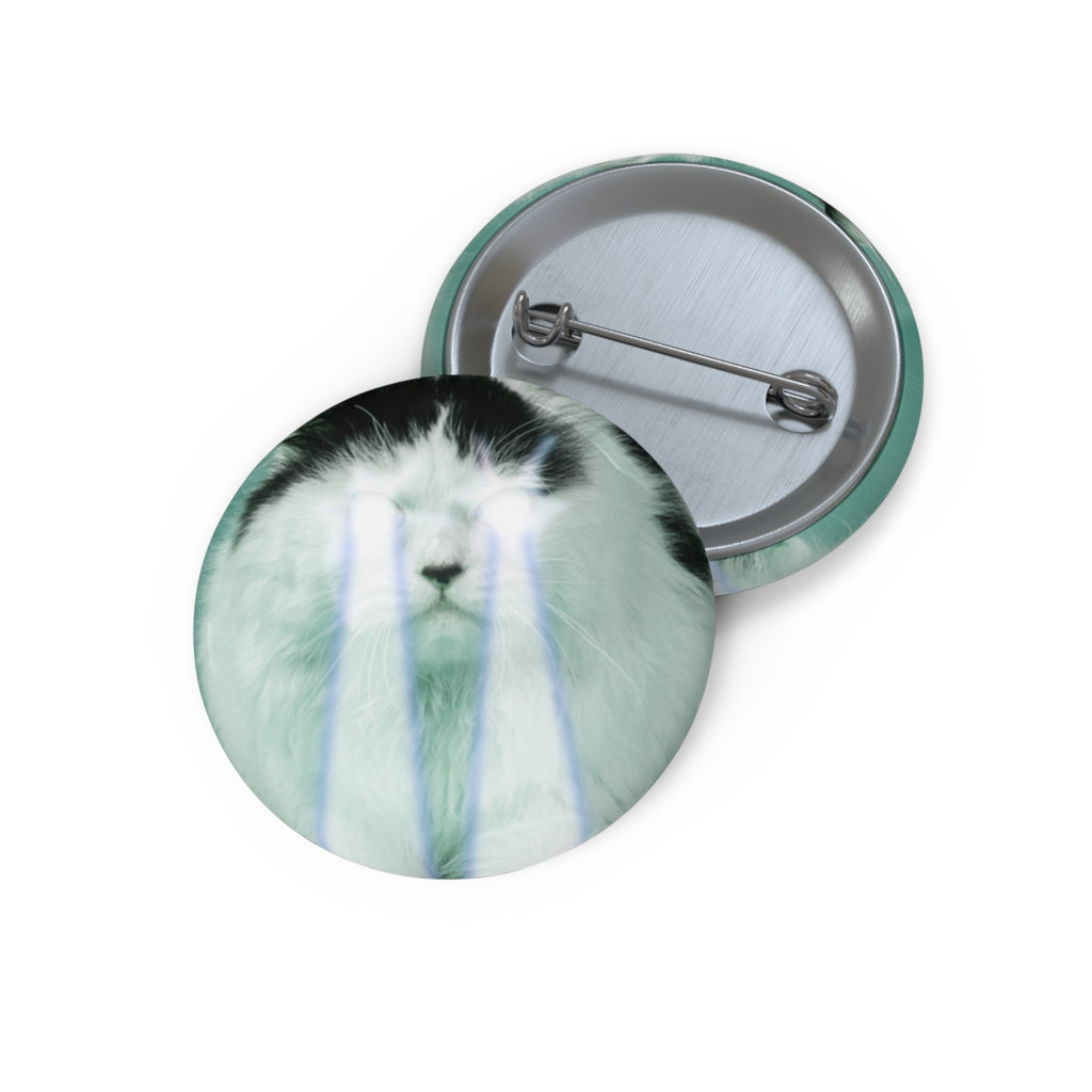 Laser Cat Pin - Galaxy Space Feline Art Button