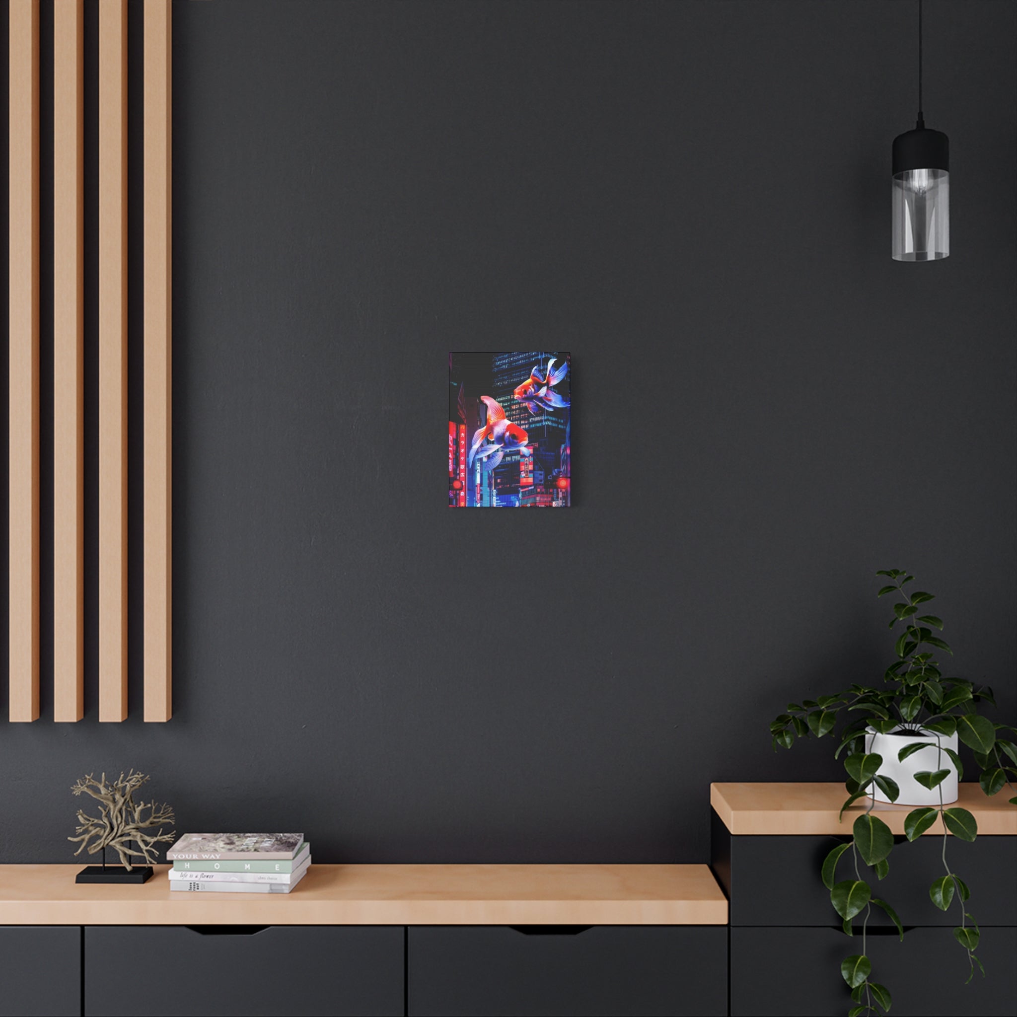 Japanese City Punk FX.2 Canvas Wall Art - Neon Japan Cyberpunk Street
