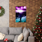 Winter Aurora Lights Matte Poster Print