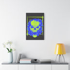 Skull of Mental Fire Canvas Wall Art - Psychedelic Gothic Decor