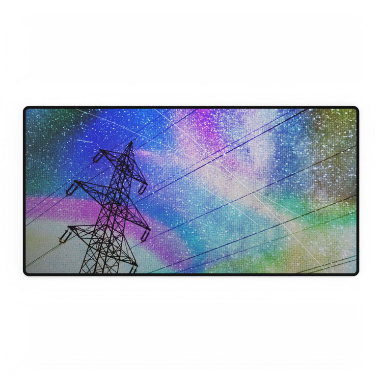 Solar Storm Desk Mat - Cosmic Flare Celestial Explosion Mouse Pad