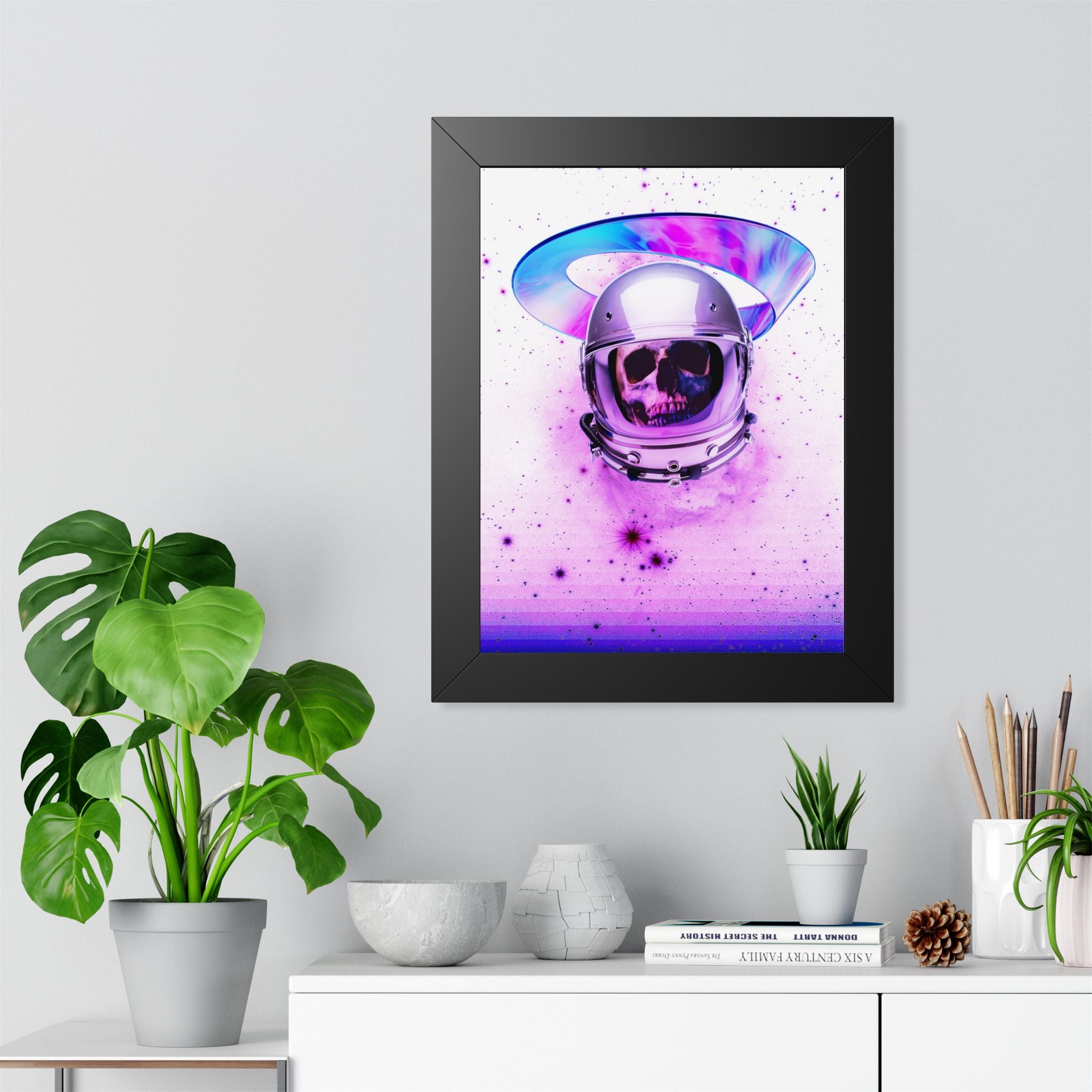 Astronaut Skeleton Skull Poster - Cosmic Space Skull Art