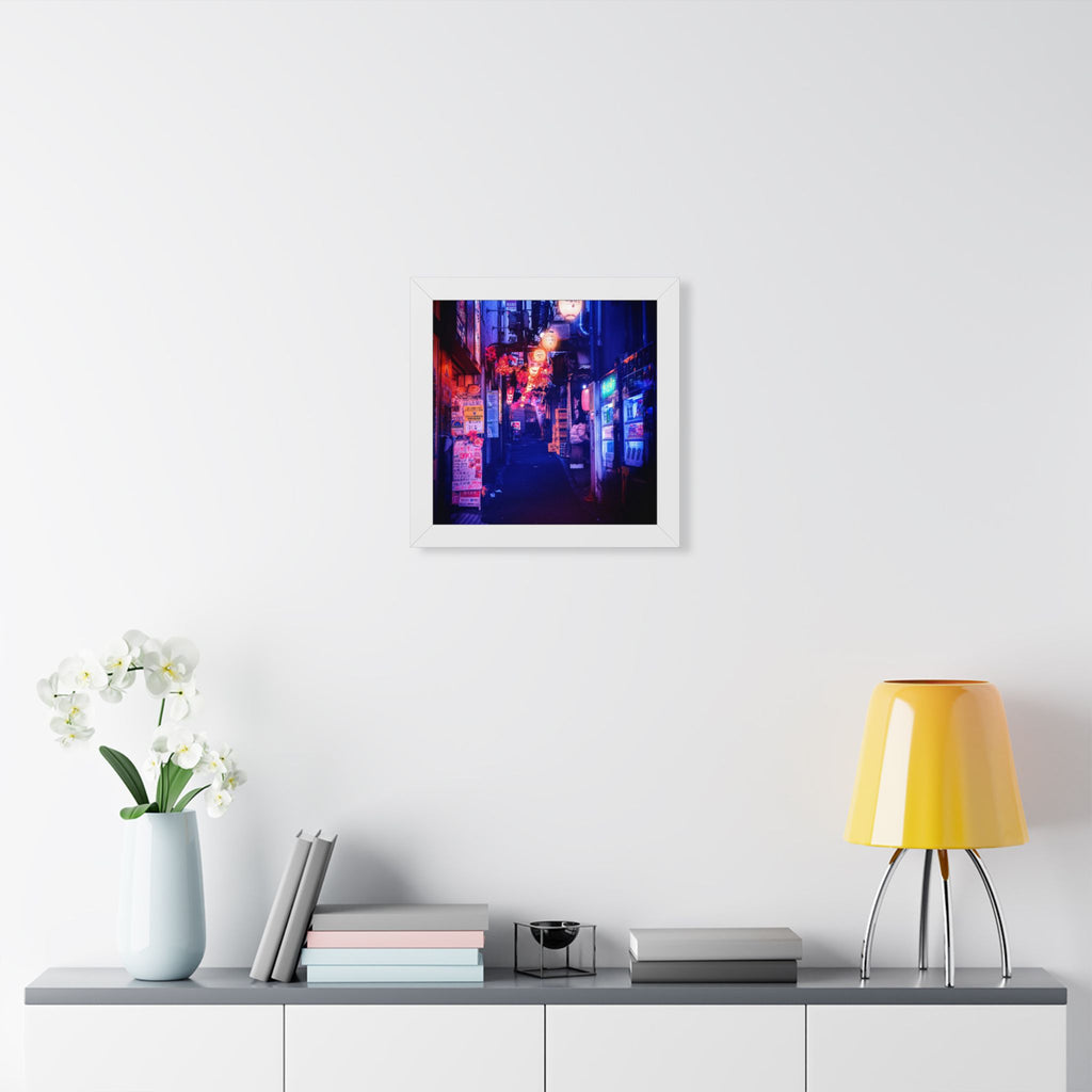 Japanese City Punk FX Poster - Neon Alleyway Cyberpunk Art Print