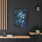 Galaxy Heart Canvas Wall Art - Cosmic Anatomical Space Love Decor