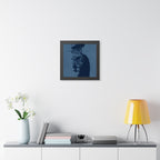 Grey Tabby Cat Framed Poster - Cute Pet Portrait Wall Art