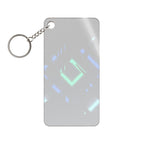 Abstract Techno Blue Keychain - Cyberpunk Acrylic Charm
