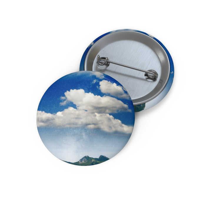 Star Filled Shoreline Cosmic Landscape Pin