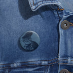 Grey Tabby Kitten Pin - Cute Cat Art Button
