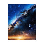 Stunning Space Sunrise Matte Vertical Poster - Vibrant Cosmic Art for Home Decor | Perfect Gift for Space Lovers